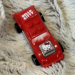 GMI 2014 Mega Bloks Red Plastic Toy Car Hello Kitty Cereal Box Prize Cute Rare