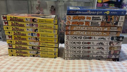 20 Assorted Manga Volumes - Tokyo Ghoul, Inuyasha, AOT, Naruto, TBHK