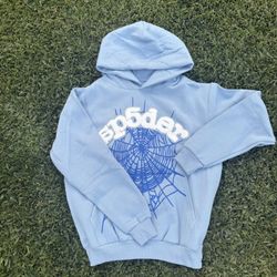 Light Blue Sp5der Hoodie