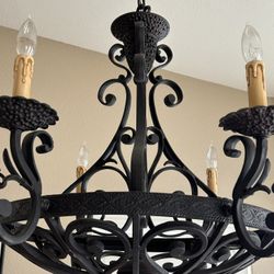 Dark Bronze 6 Light Chandelier