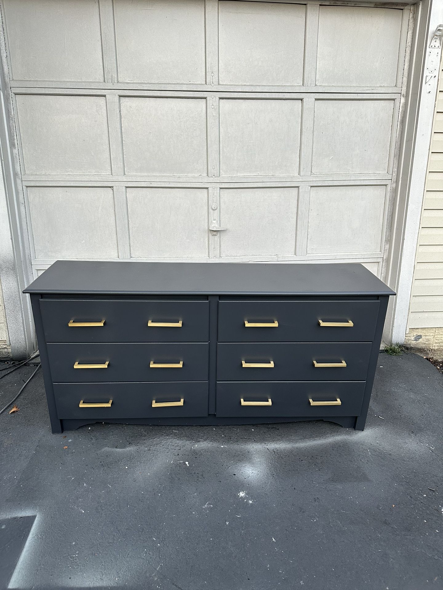 Six drawer charcoal, gray dresser