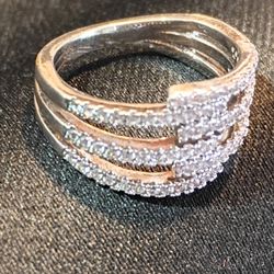 Multi Band Cubic Zirconia Ring
