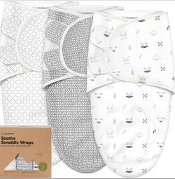 KeaBabies 3-Pack Organic Baby Swaddle Sleep Sacks - Swaddles For Newborns, Infant 0-3 Months