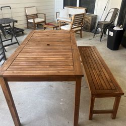 Patio Table and Bench 