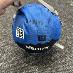 Marmot Trestles 15 Synthetic Fill Sleeping Bag 13.8 Degrees Fahrenheit Long Wmns