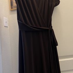 JFW Brown Dress 1X  (Vestido Cafe)