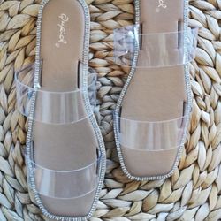 Custom Double Strap Square Toe Sandals