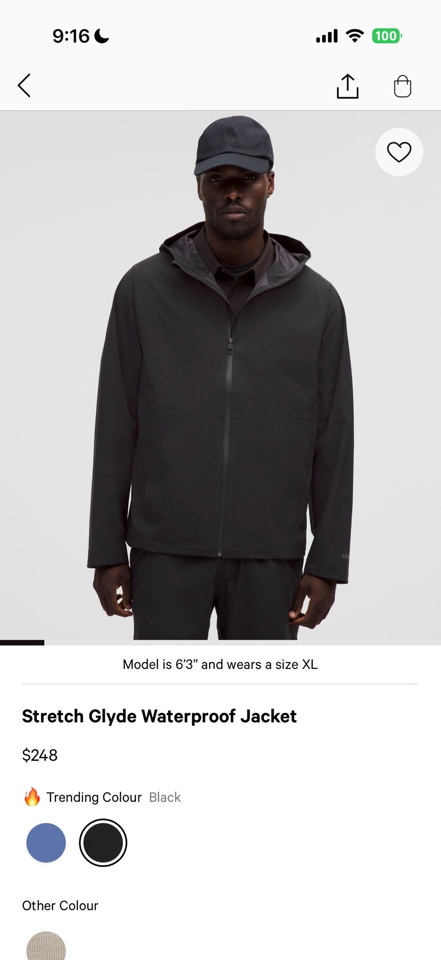 Lululemon Stretch Glyde Waterproof Jacket