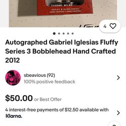 Fluffy Bobble Head Unopened 