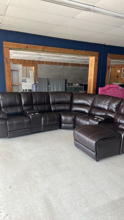 Brown sectional