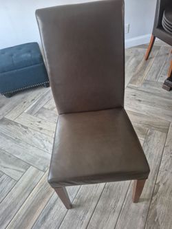 Pottery barn leather dining chairs