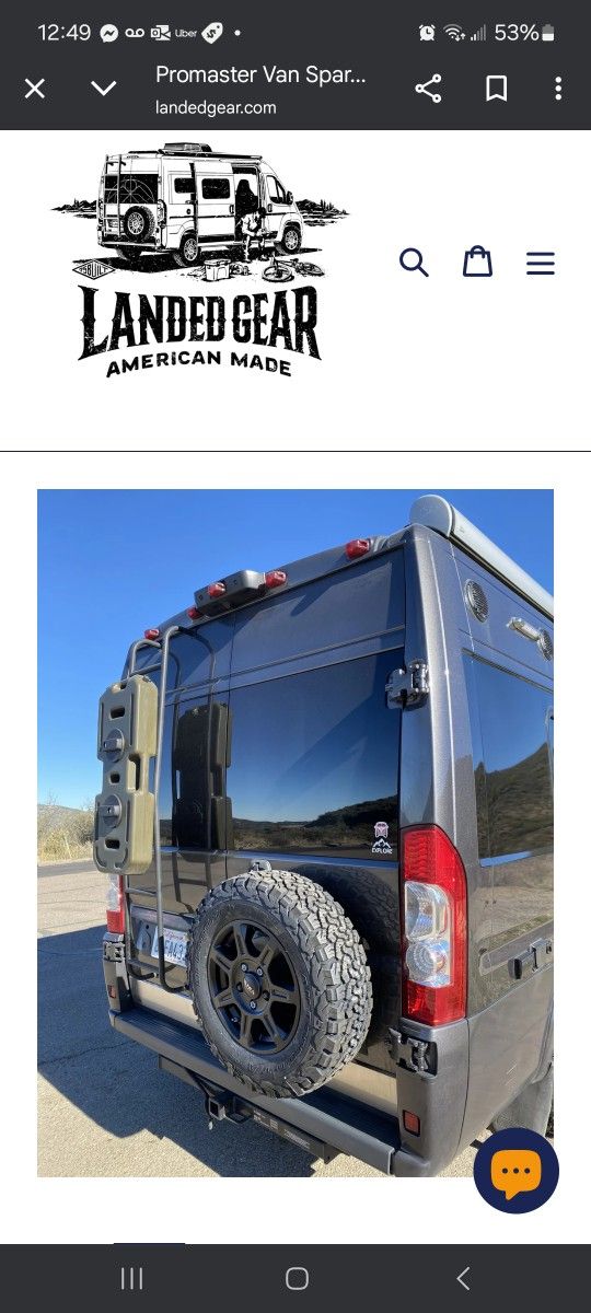 Ram Promaster Rear Spare Tire Mount