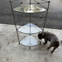 Corner Shelf With Glass Shelves 
