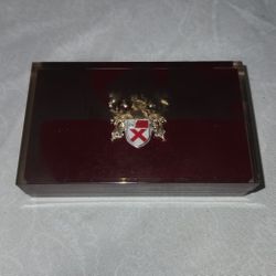 Vntg Military Pins in Vintage Lady Elgin Coat of Arms Velvet Lucite Acrylic Case