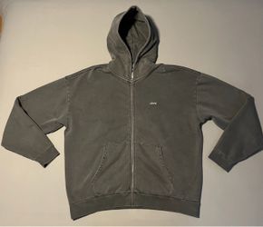 OBEY Lowercase Pigment Dyed Full Zip Hoodie Brand New Rare DS