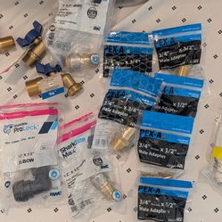 Plumbing tools and supplies.