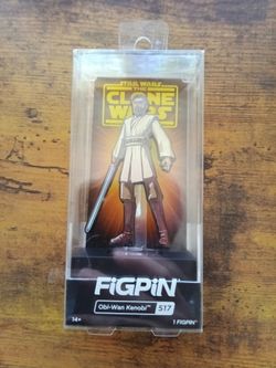FiGPiN Classic: Clone Wars Obi-Wan Kenobi #517 Collectible Figurine Brand New