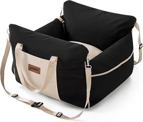 ZOMISIA Dog Car Seat For Small Dogs - Waterproof Pet Booster Seat For Car With Clip-On Safety Leash, Travel Carrier For Medium Puppy Up To 25 Lbs, Adj