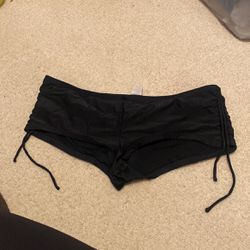 Black Scrunched Bikini Bottom