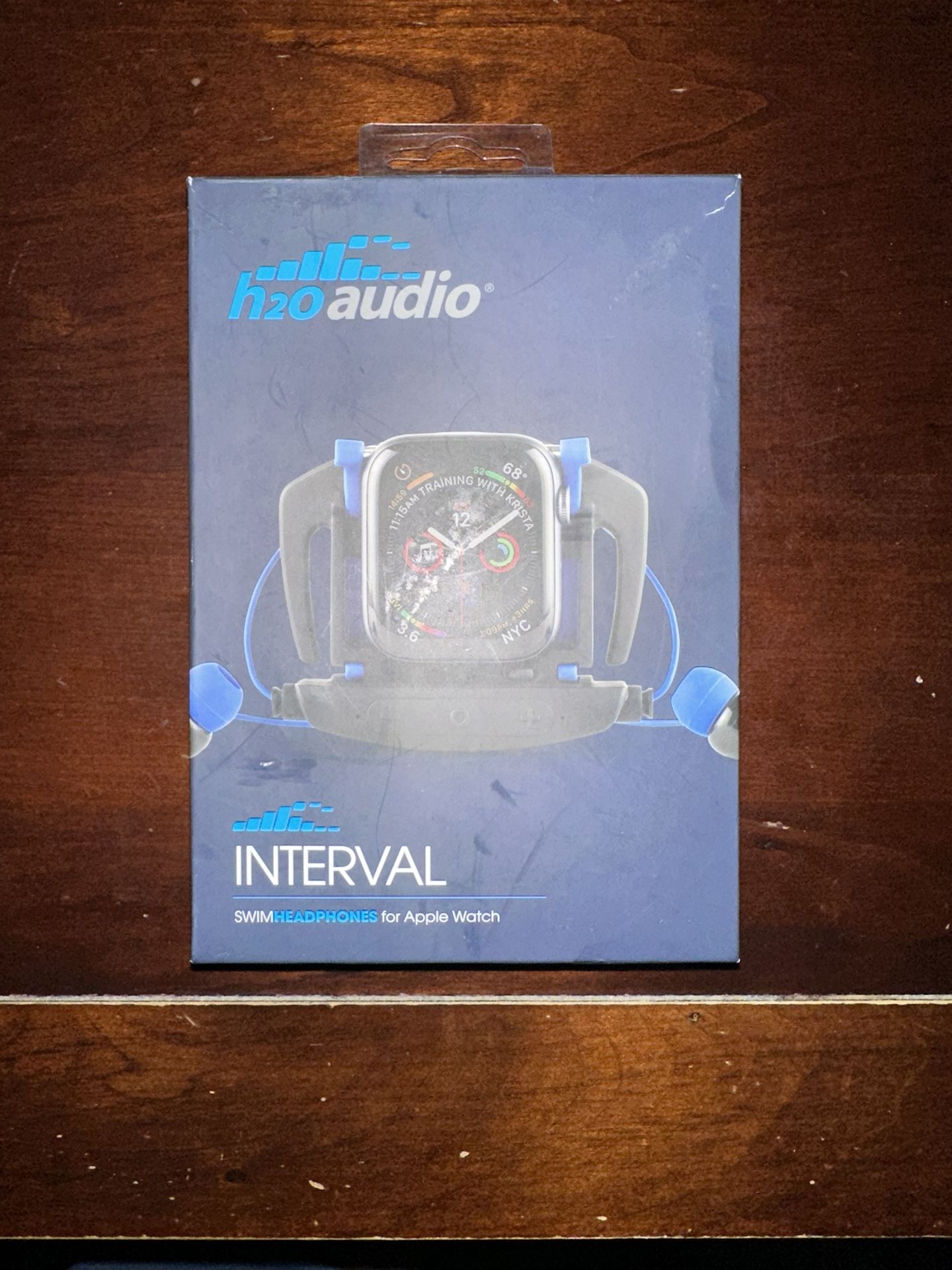 H2O Audio Interval - Swimming Headphones Made for Apple Watch with Bass-Amplified Surge S+ Swimming Earbuds