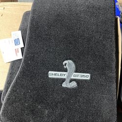 Lloyd Mats Floor Mat Black With Shelby Snake GT350 Emblem-Style Logo Set Mustang 2015-2022