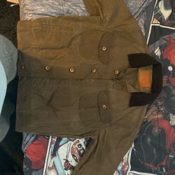 TAYLOR STITCH LONG HAUL JACKET IN DARK KHAKI WAXED CANVAS
