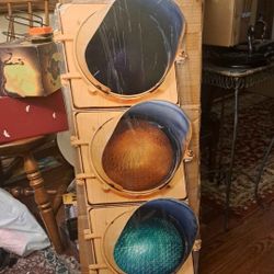 FLAT Printed Metal Photosteel Sign: Large Stop Light/Traffic Light Wall Sign 35" - Does not light up