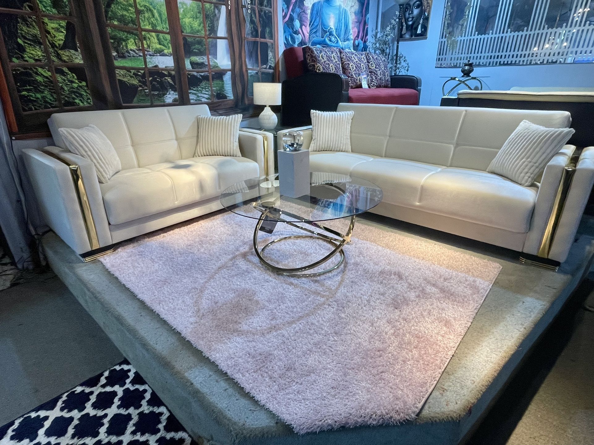 Amazing 3 In 1 Sit/Sleep/Storage Living Room Set On Sale!