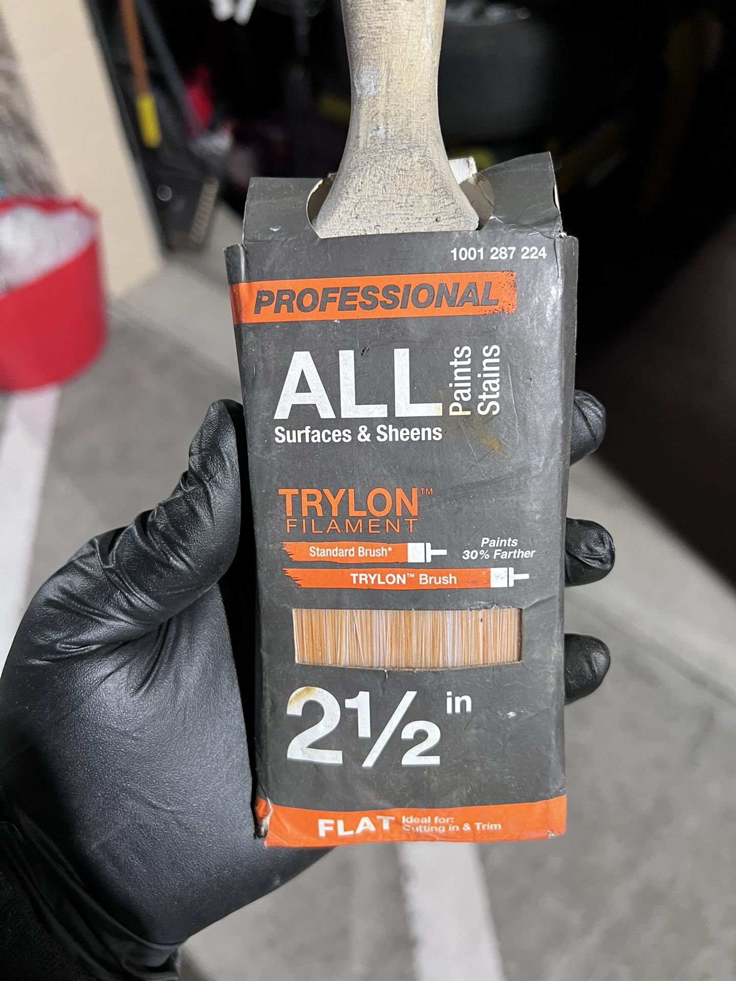 Premium 2.5 in. Polyester Trylon Flat Cut Beaver Tail General Purpose Paint Brush