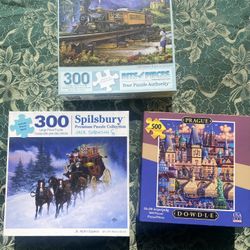 $3 Puzzles 300 & 500 Complete Larger Pieces