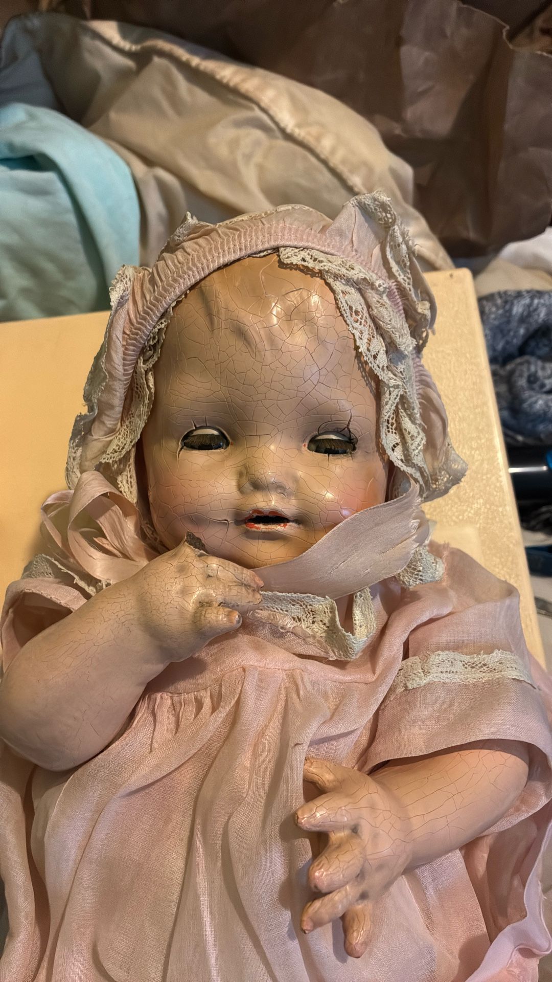 Antique Wooden Doll by Kallus