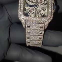 Moissanite Watch Silver 