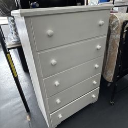 Pine Wood 5 Drawers Dresser 