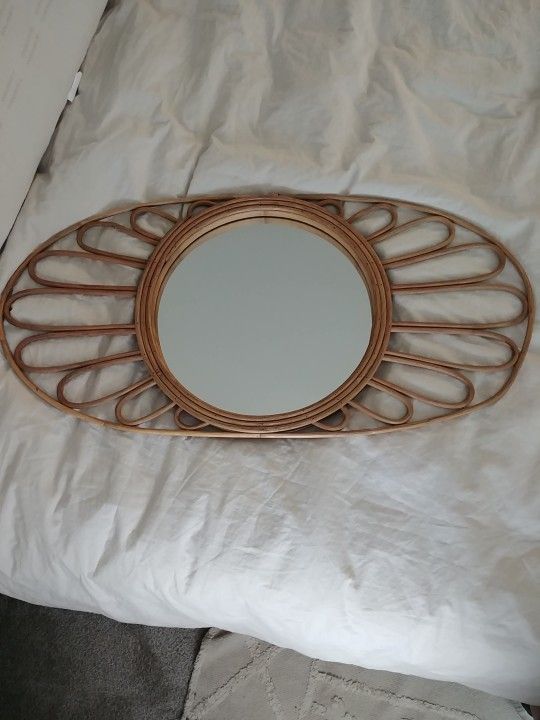 World Market Rattan Mirror