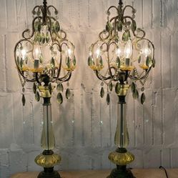 VINTAGE CHANDELIER TABLE LAMOS RSRE 