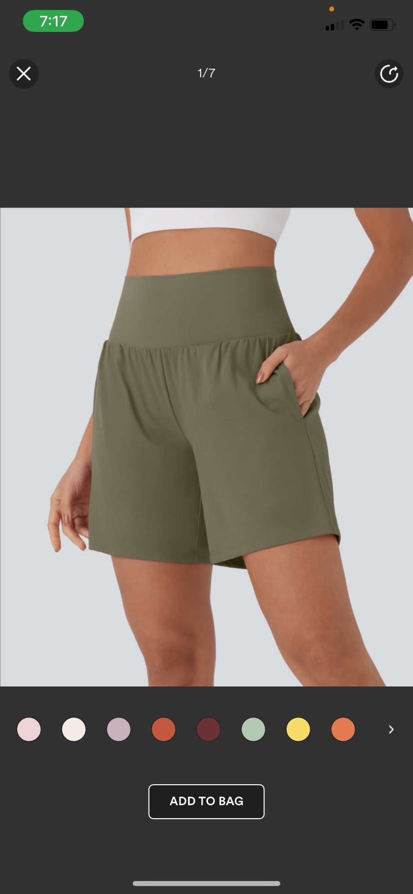 Softlyzeroâ„¢ Airy Super High Waisted 2-in-1 Cool Touch Yoga Shorts 7" with Pockets