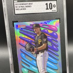 2023 PAUL SKENES SHALLECKED REFRACTOR GRADED 10 MINT 