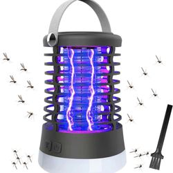 Bug Zapper Outdoor Bug Repellent Rechargeable Camping Lamp Waterproof Mosquito Killer Fly Trap Mosquito Repellent Portable Bug Zapper for Outdoor, Pat