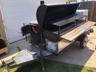 Bbq trailer smoker grill