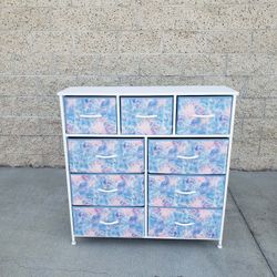 9 Drawer Fabric Dresser 