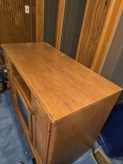 All Wood Entertainment Cabinet 