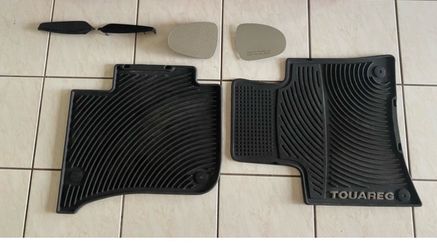 VW Touareg side mirrors, mats, manual
