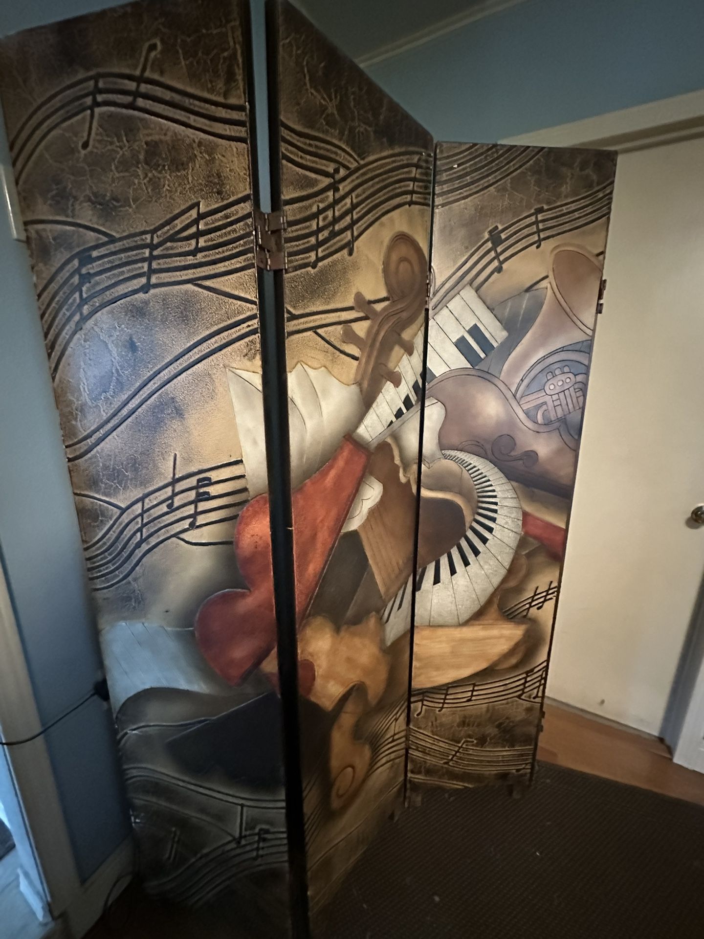 Accordion Room Divider, Music Themed