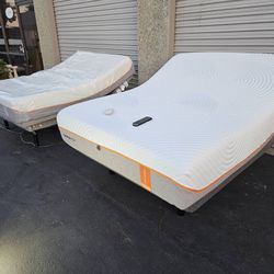 Adjustable Bed base & mattress. queen. Cama Ajustable. Base y Colchón 