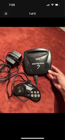 Sega Genesis 3 Black Video Game Console With Controller And Power Cord