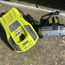 Ryobi High Performance 4.0 Battery And Fast Charger New 