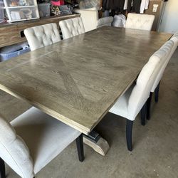 Dining Table With Six Chairs 