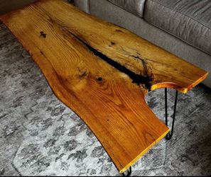 Live edge wood coffee table