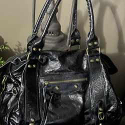 Black Italian leather Bag 