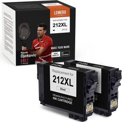 LemeroSuperx Remanufactured Ink Cartridges Replacement for Epson 212 XL 212XL 